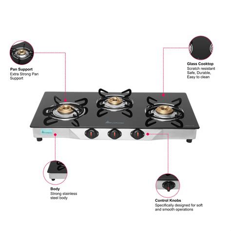 pureflames gas stove 3 burner price